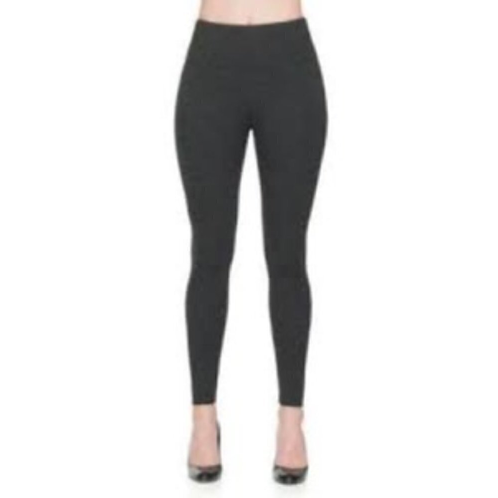 Spanx Ready-to-Wow Ponte Leggings Heathered Gray Size Small Shaping Waistband